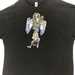Gildan Graphic Print T-Shirt Medusa Cartoon Character‎ Black 3XL